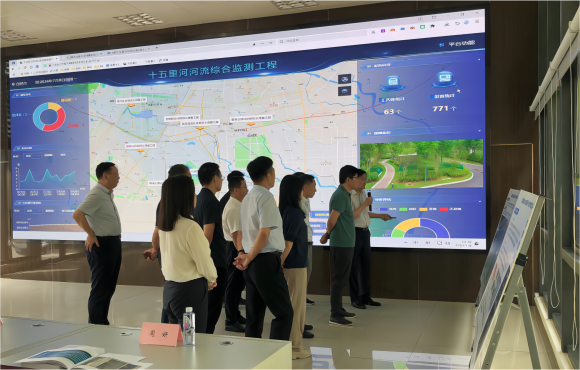 李建中一行調(diào)研中節(jié)能國禎十五里河流域治理項目